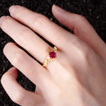SR17596 Ruby Ring - Rose-Gold