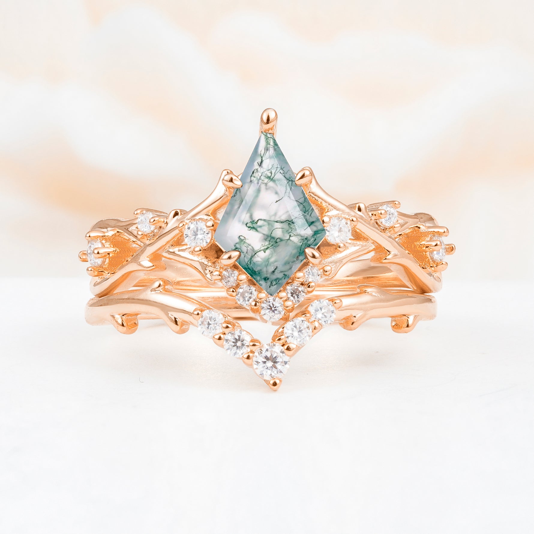 SR17607 Moss Agate Ring - Additional view