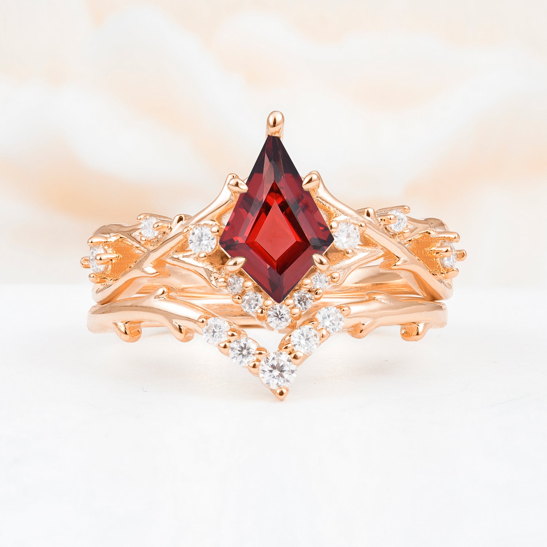 SR17607 Garnet Ring - Additional view