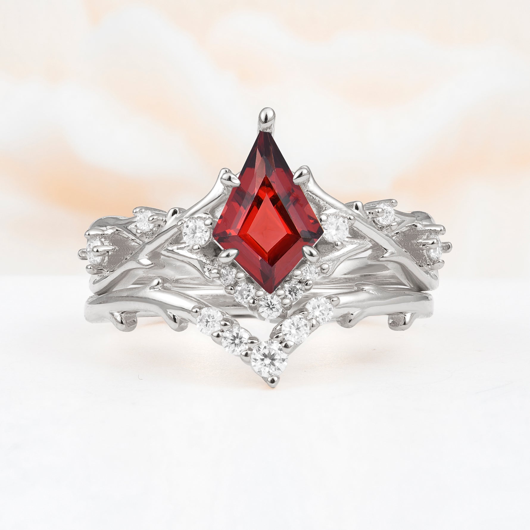 SR17607 Garnet Ring - Additional view