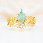 SR17607 Fire Opal Ring - Yellow-Gold