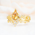 SR17607 Citrine Ring - White-Gold
