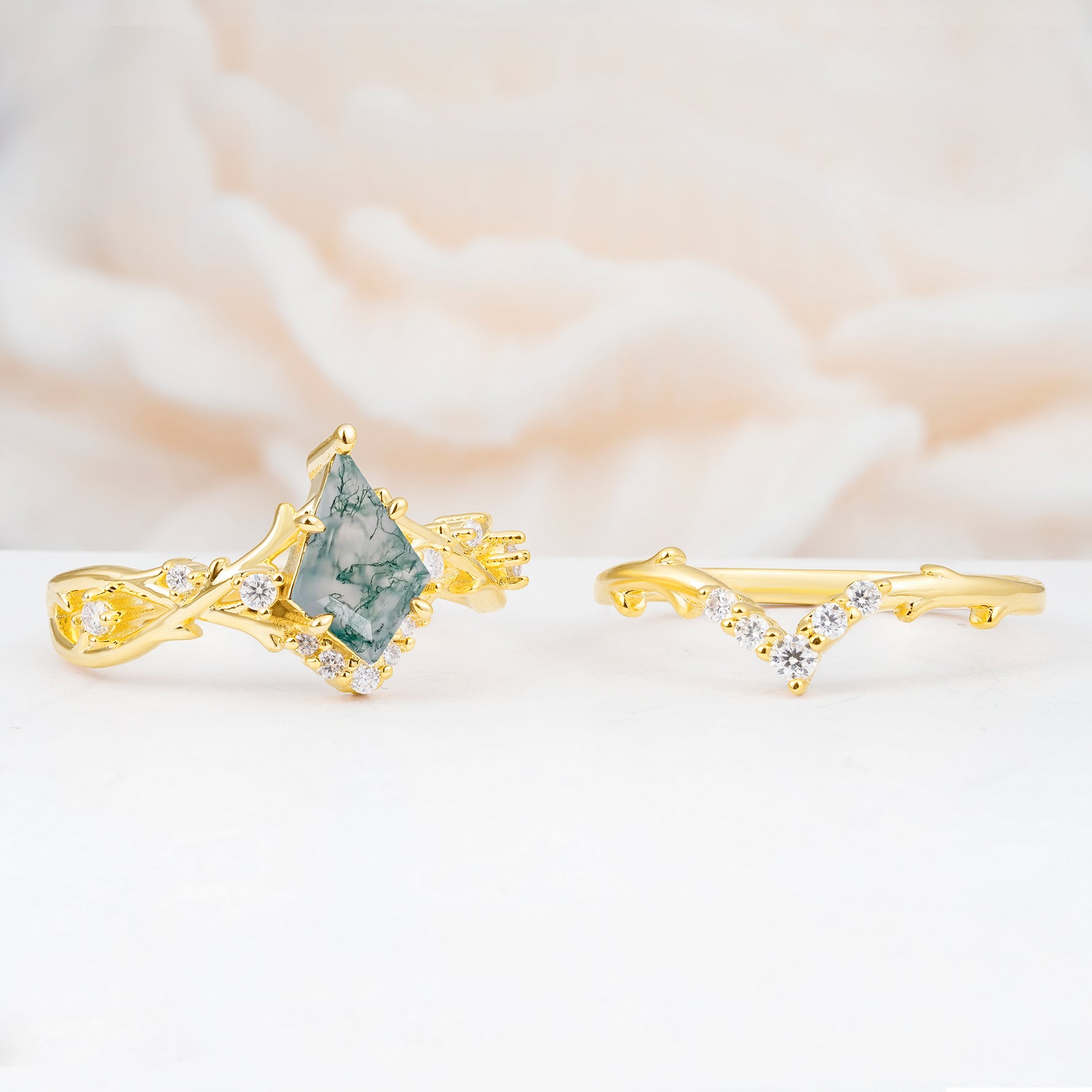 SR17607 Moss Agate Ring - Additional view