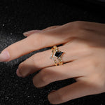 SR17607 Black Onyx Ring - Rose-Gold