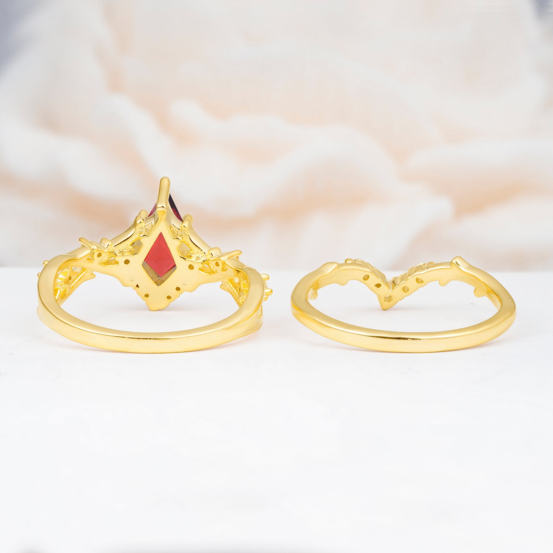 SR17607 Garnet Ring - Additional view