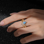 SR17607 Aquamarine Ring - Rose-Gold