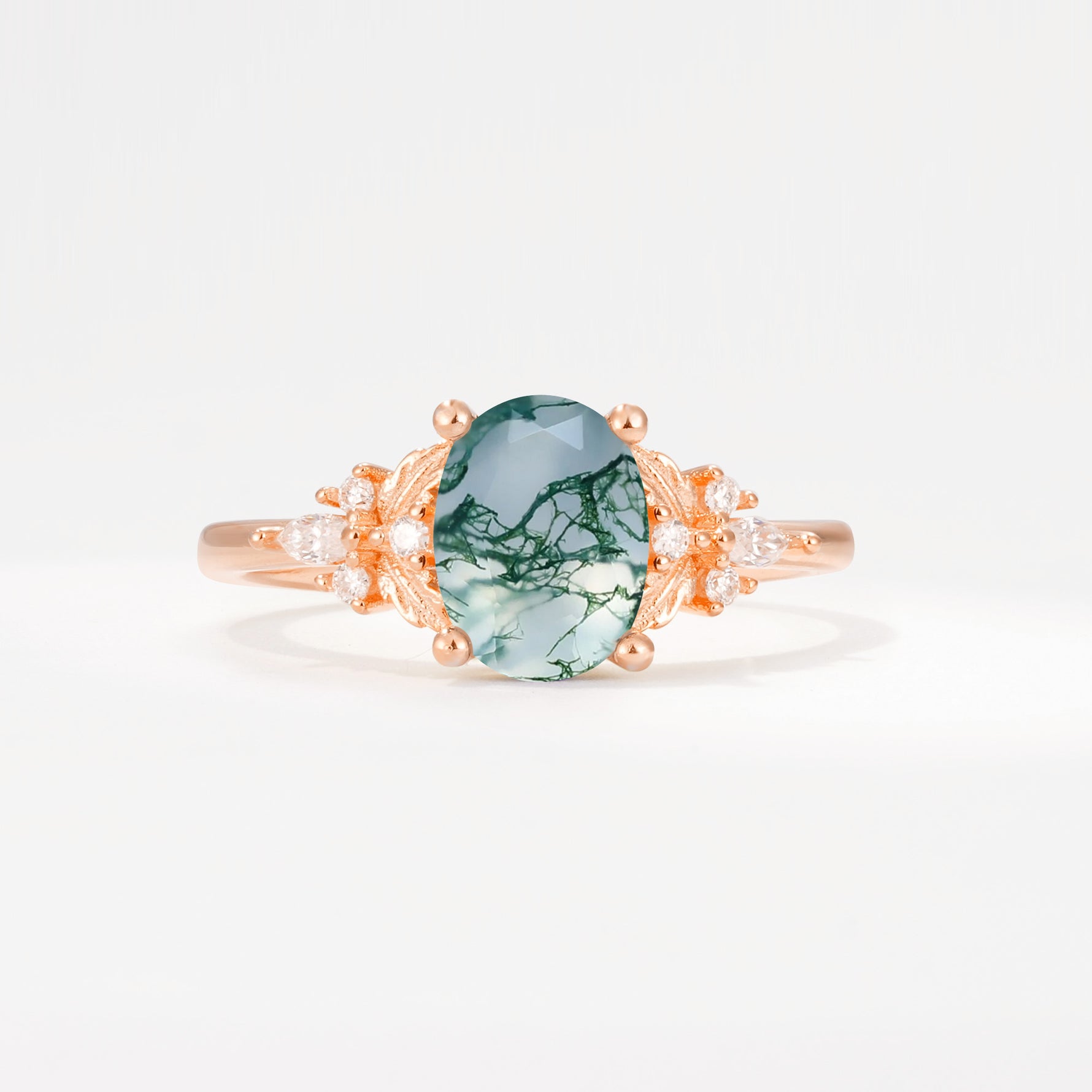 SR17613 Moss Agate Ring - Additional view