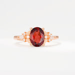 SR17613 Garnet Ring - Additional view