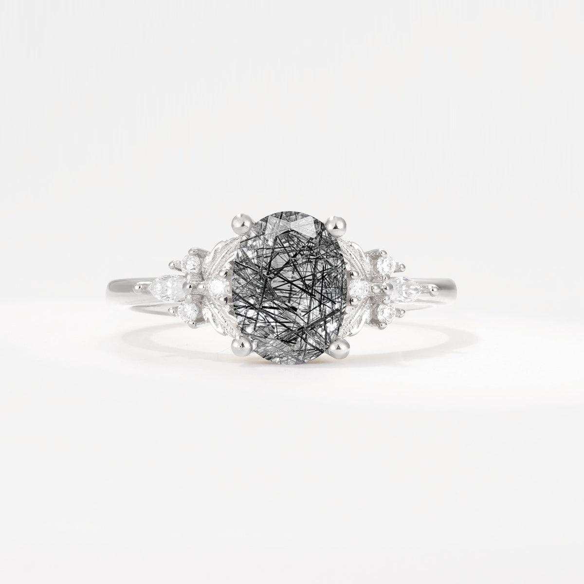 SR17613 Black Rutilated Quartz Ring - Additional view