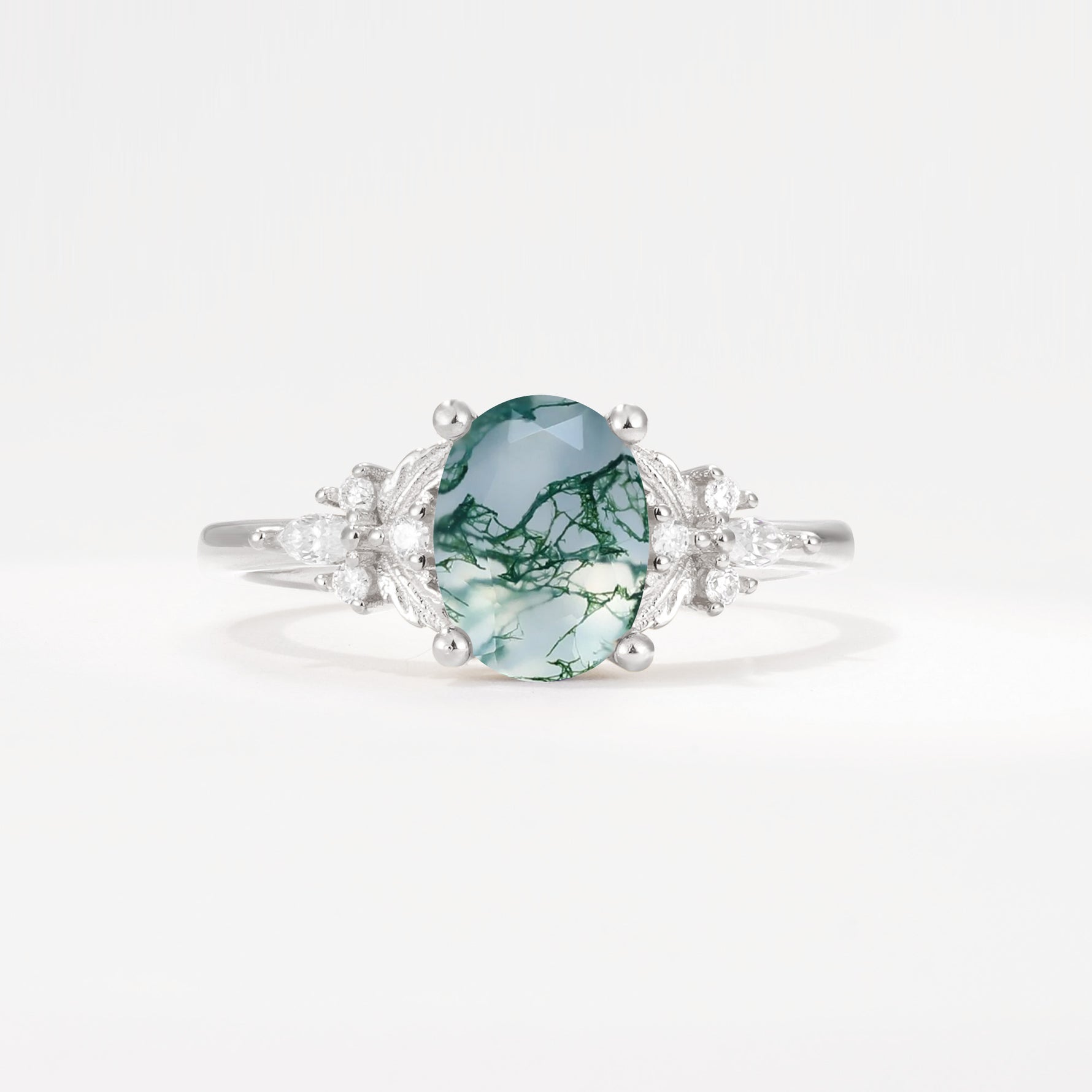 SR17613 Moss Agate Ring - Additional view