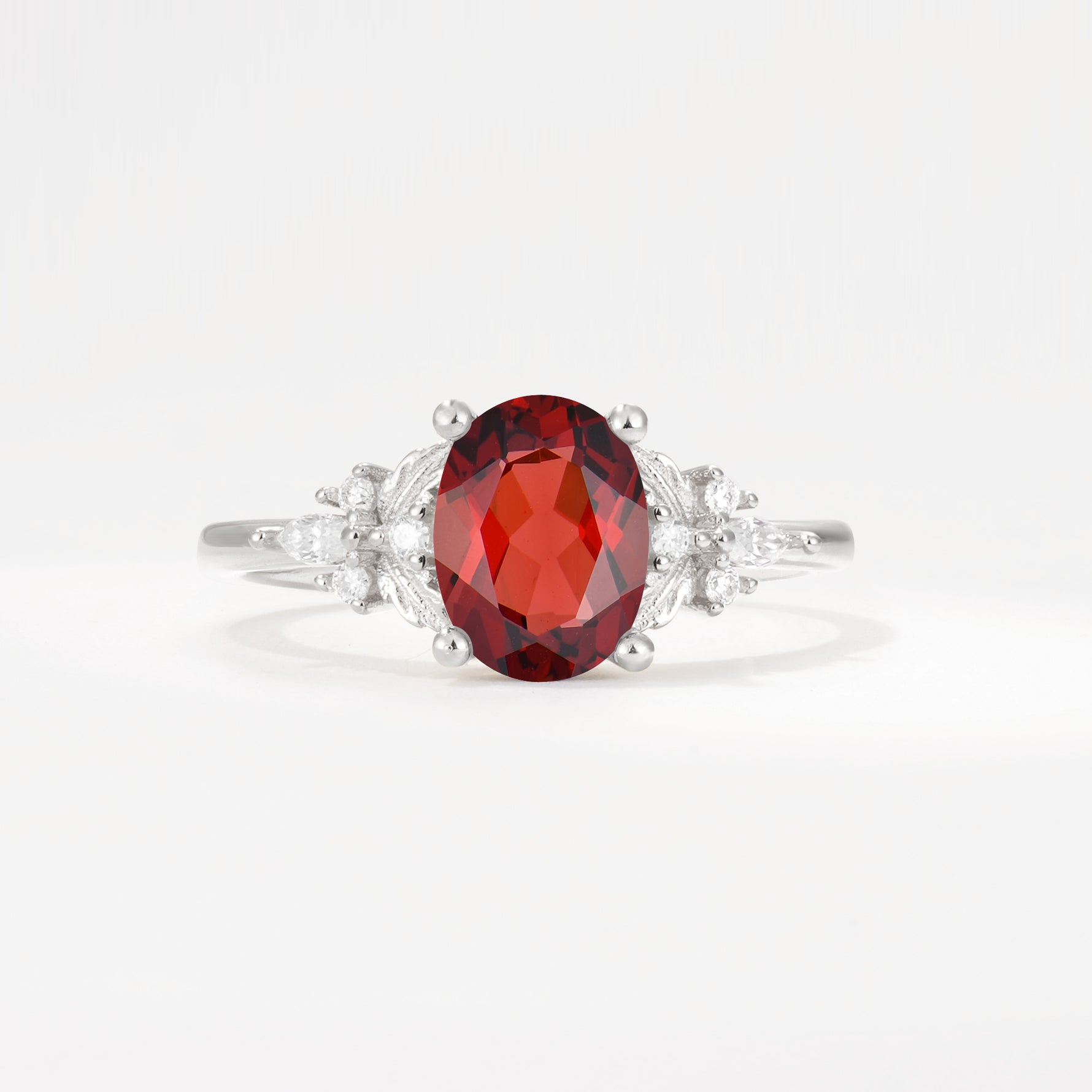 SR17613 Garnet Ring - Additional view