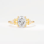 SR17613 Moissanite Ring - Yellow-Gold