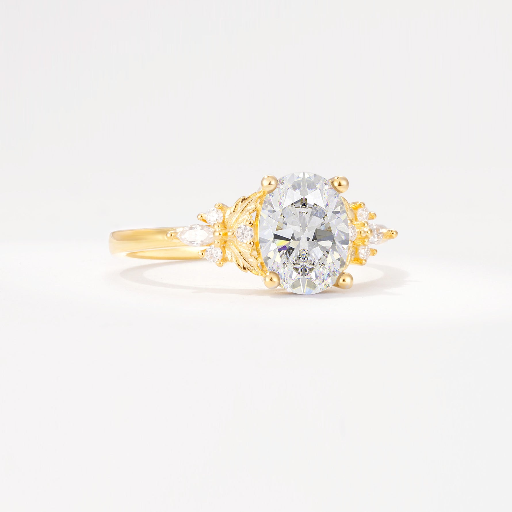 SR17613 Moissanite Ring - White-Gold