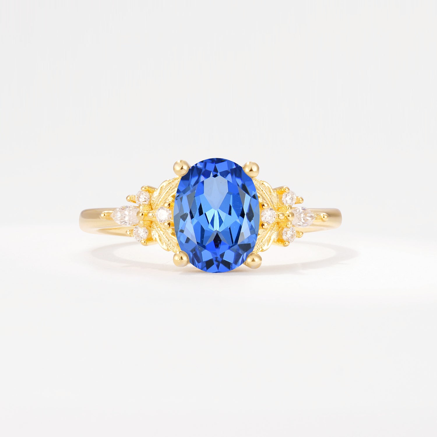 SR17613 Sapphire Ring - Yellow-Gold