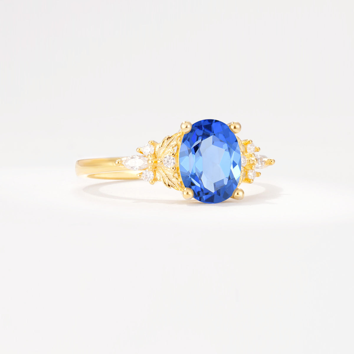 SR17613 Sapphire Ring - White-Gold