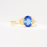 SR17613 Sapphire Ring - White-Gold