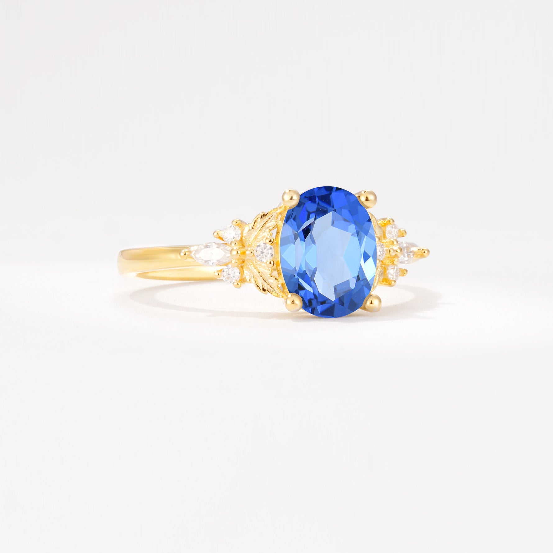 SR17613 Sapphire Ring - White-Gold