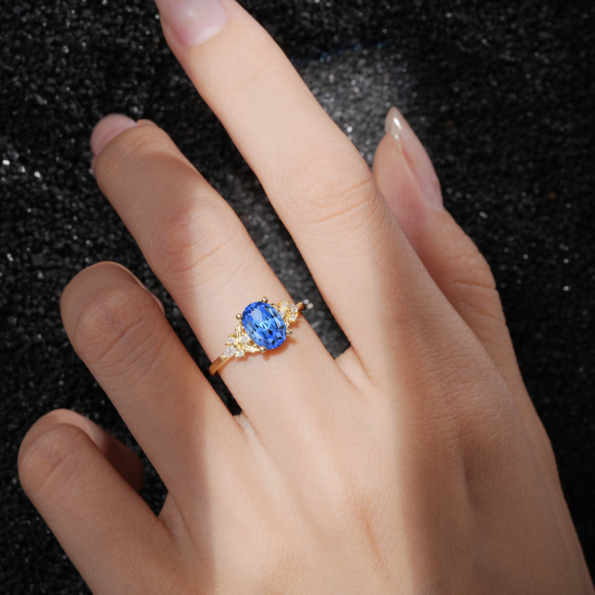 SR17613 Sapphire Ring - Rose-Gold