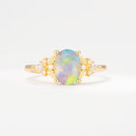 SR17613 Fire Opal Ring - Yellow-Gold