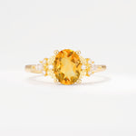 SR17613 Citrine Ring - Yellow-Gold
