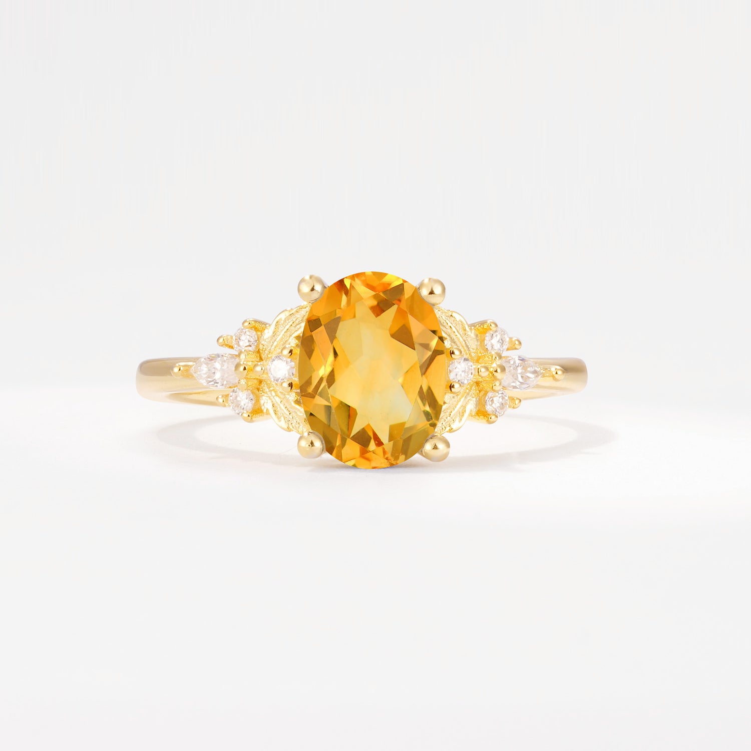 SR17613 Citrine Ring - Yellow-Gold