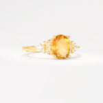 SR17613 Citrine Ring - White-Gold