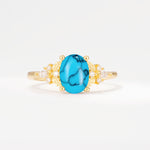 SR17613 Turquoise Ring - Yellow-Gold