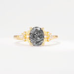 SR17613 Black Rutilated Quartz Ring - Yellow-Gold