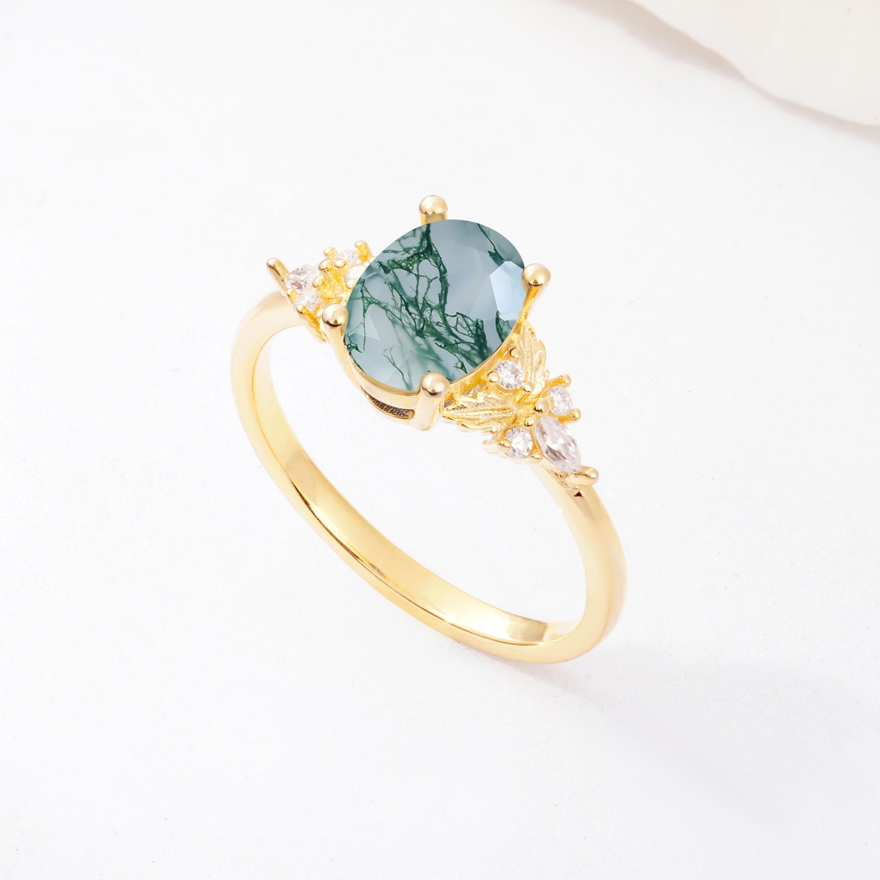 SR17613 Moss Agate Ring - Additional view