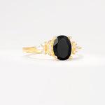 SR17613 Black Onyx Ring - White-Gold