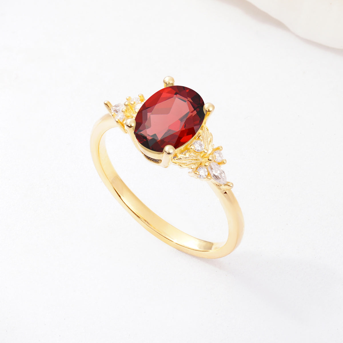 SR17613 Garnet Ring - Additional view