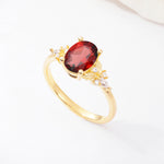 SR17613 Garnet Ring - Additional view
