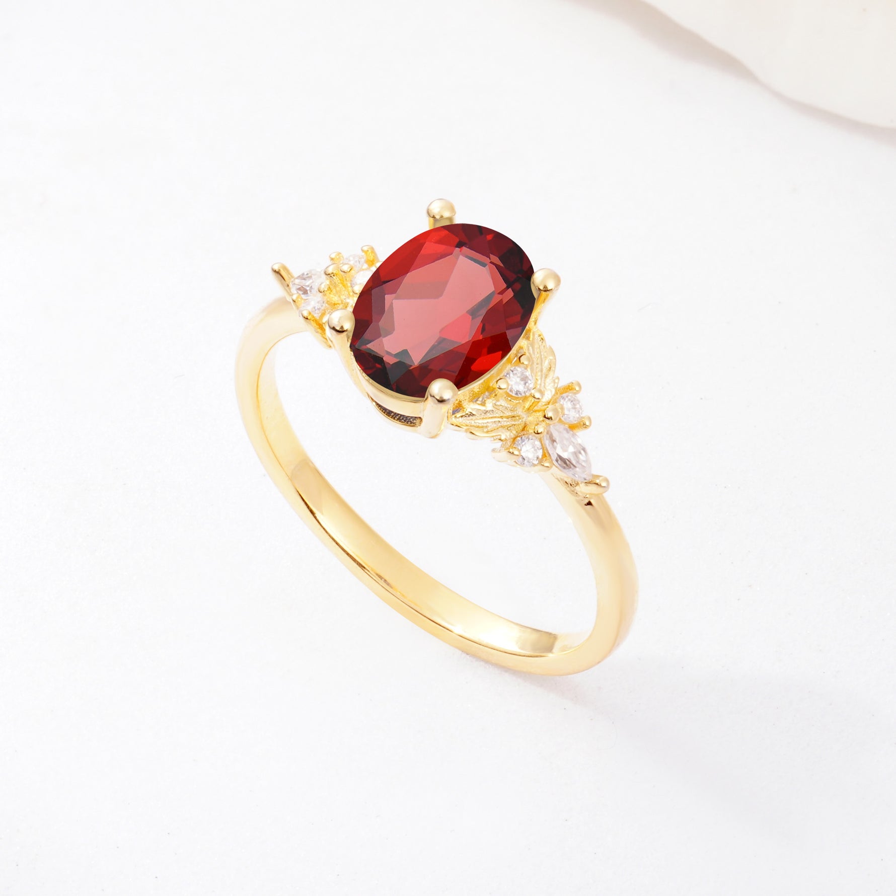 SR17613 Garnet Ring - Additional view