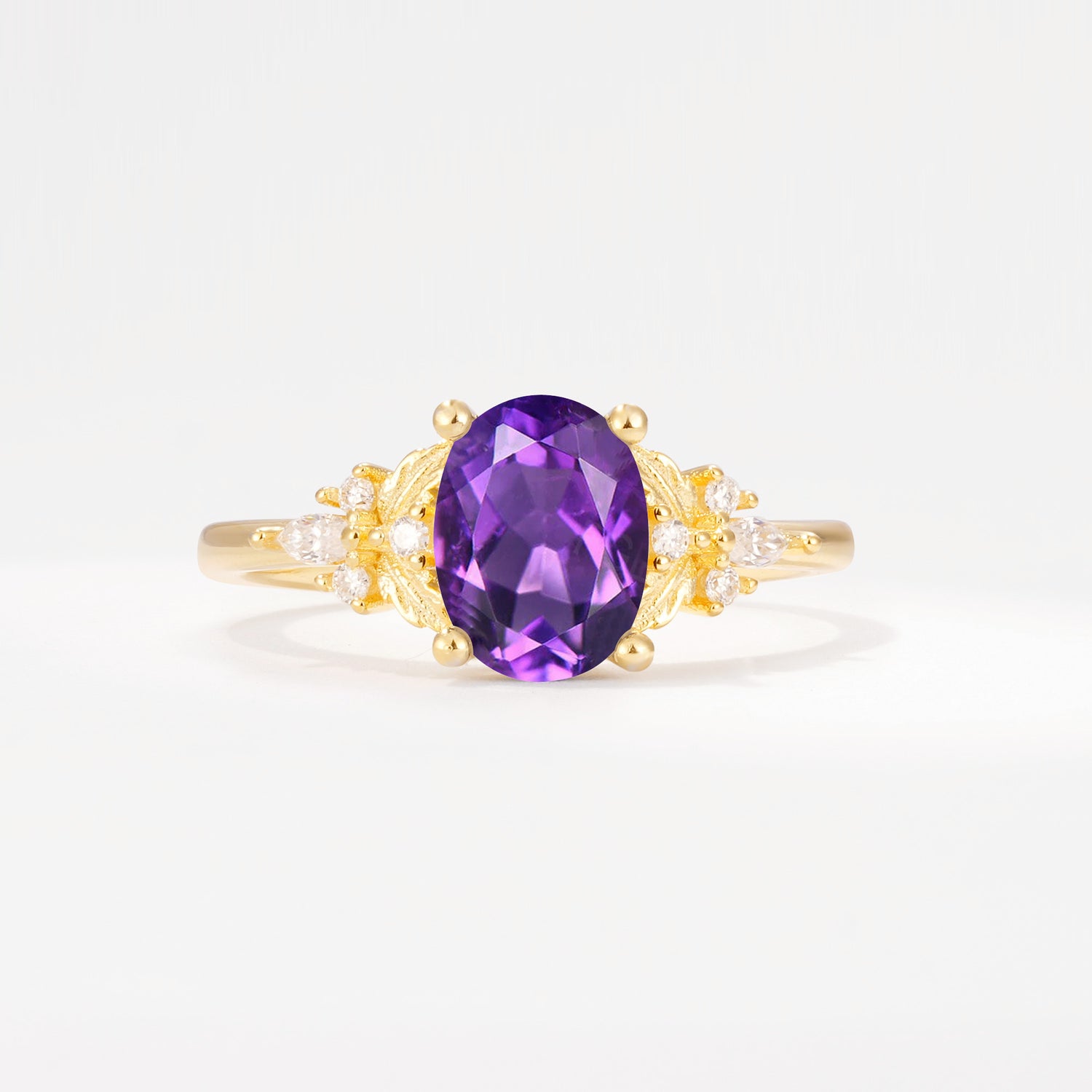 SR17613 Amethyst Ring - Yellow-Gold