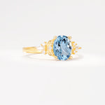SR17613 Aquamarine Ring - White-Gold