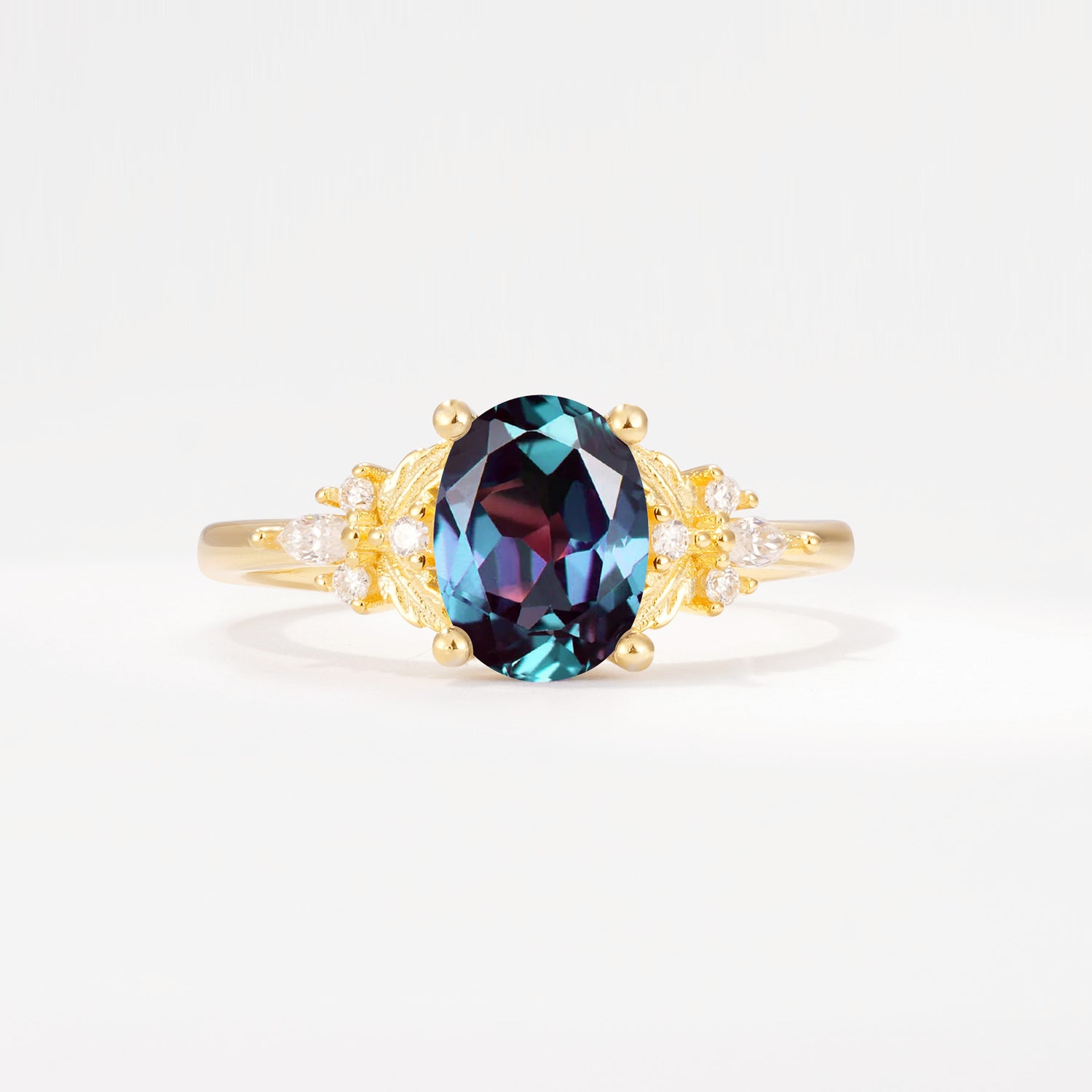 SR17613 Alexandrite Ring - Yellow-Gold