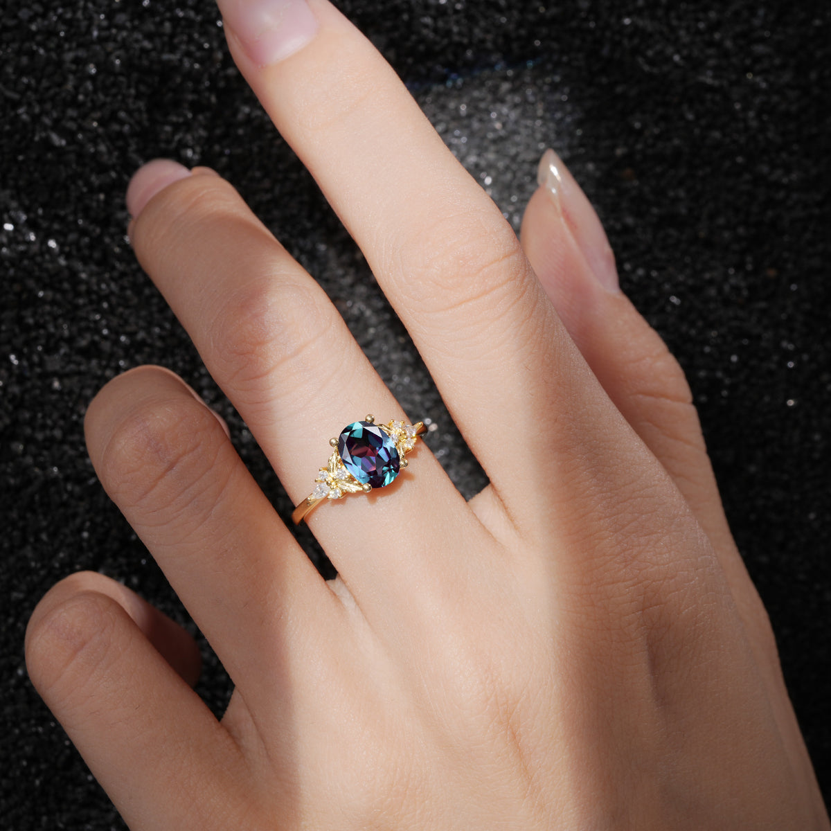 SR17613 Alexandrite Ring - Rose-Gold