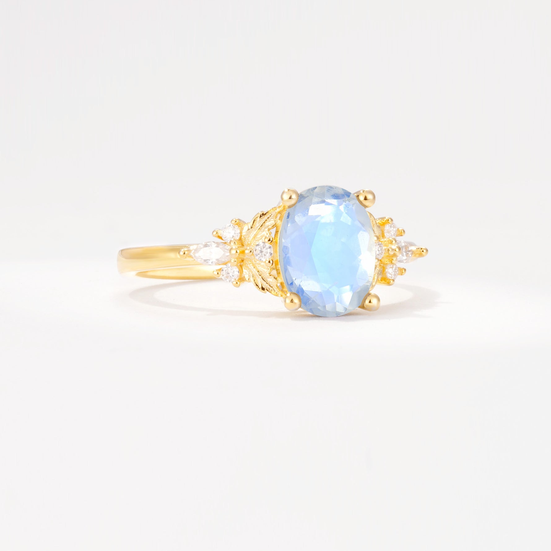 SR17613 Moonstone Ring - White-Gold