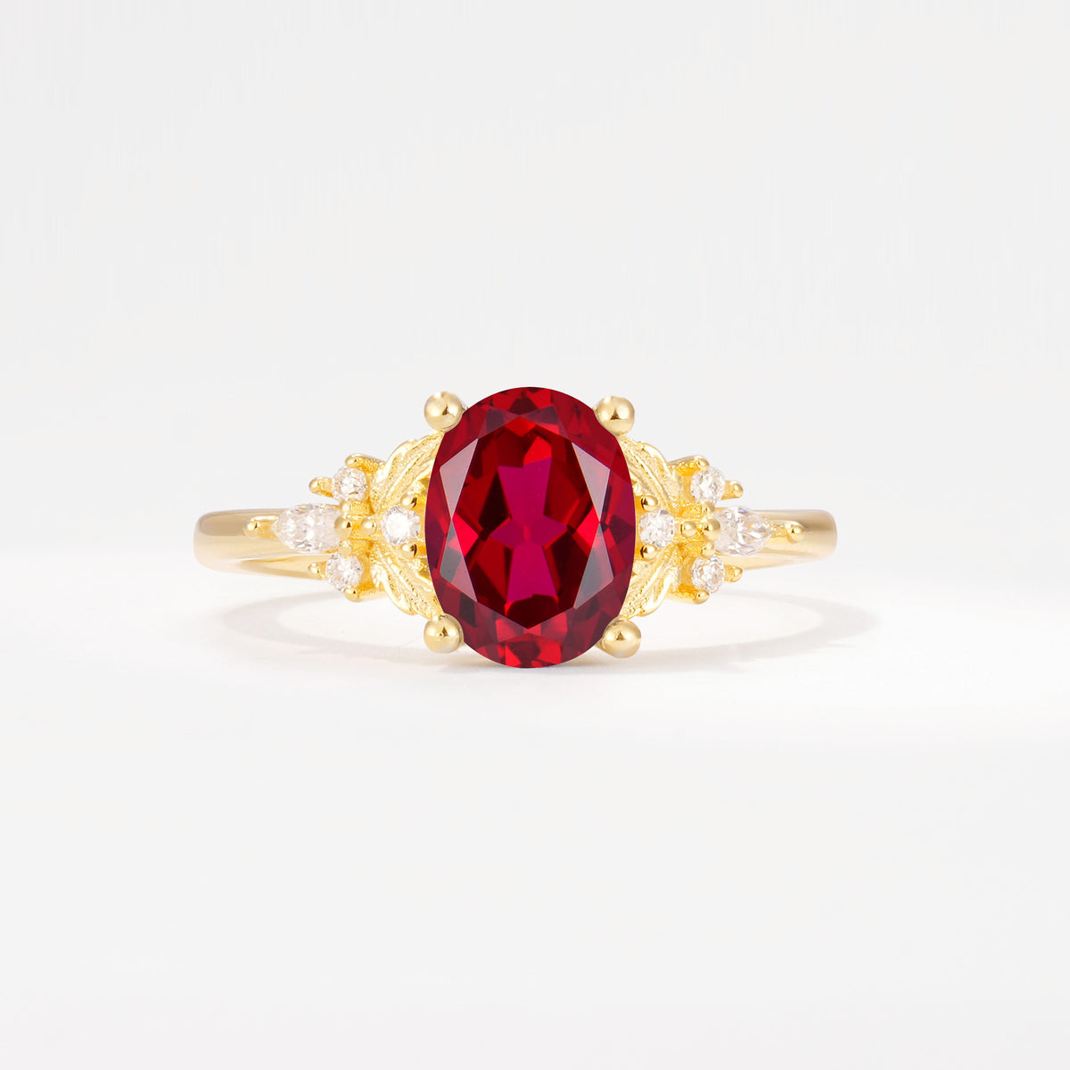 SR17613 Ruby Ring - Yellow-Gold