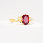 SR17613 Ruby Ring - White-Gold
