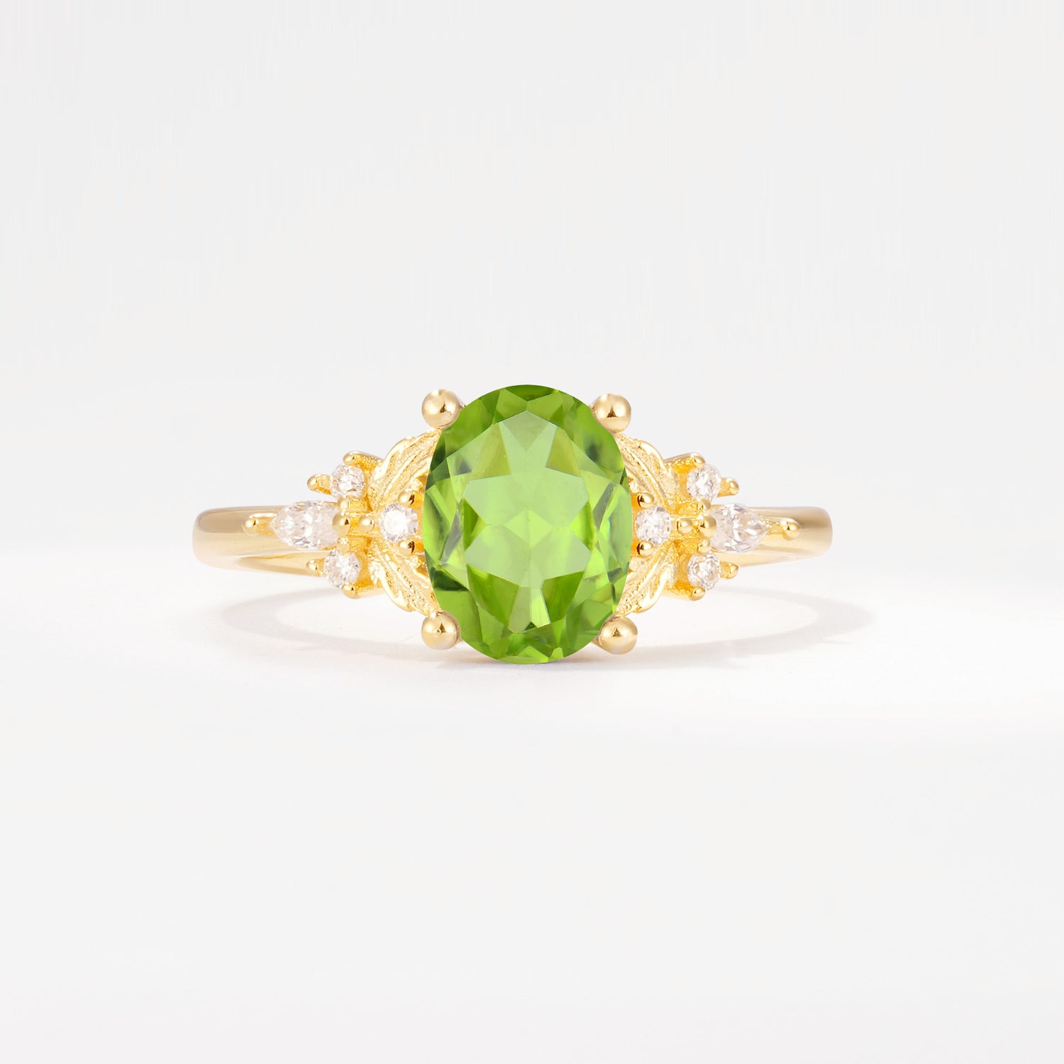 SR17613 Peridot Ring - Yellow-Gold