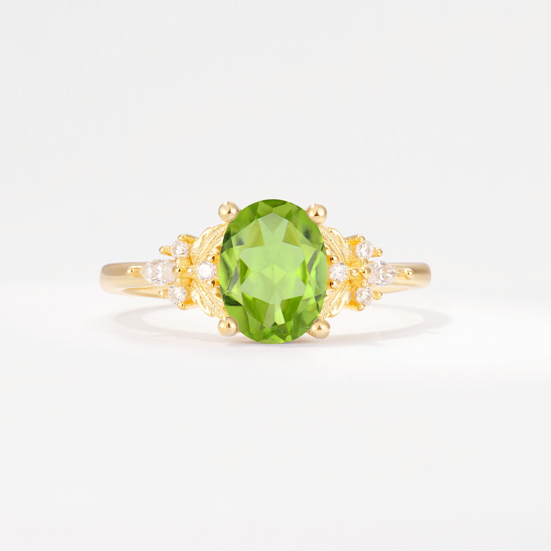 SR17613 Peridot Ring - Yellow-Gold