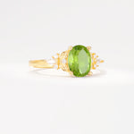 SR17613 Peridot Ring - White-Gold