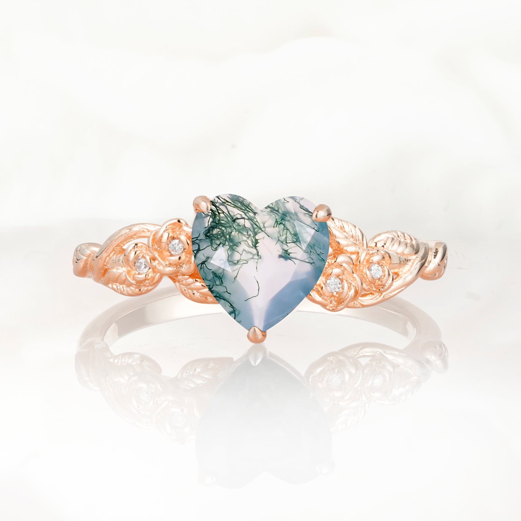 SR17617 Moss Agate Ring - Additional view