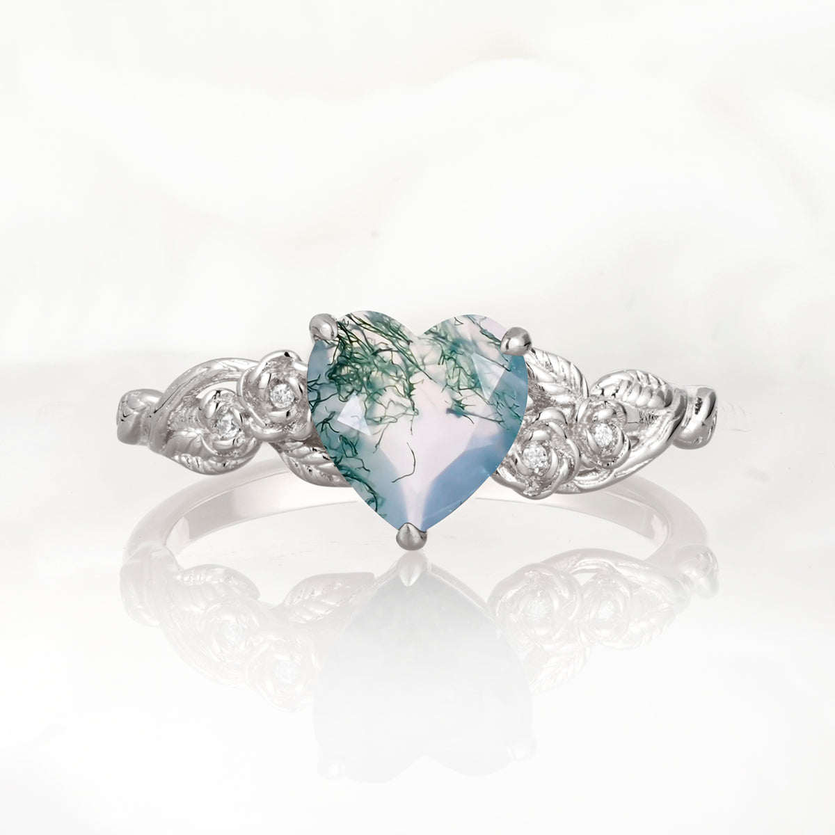 SR17617 Moss Agate Ring - Additional view