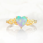 SR17617 Fire Opal Ring - Yellow-Gold
