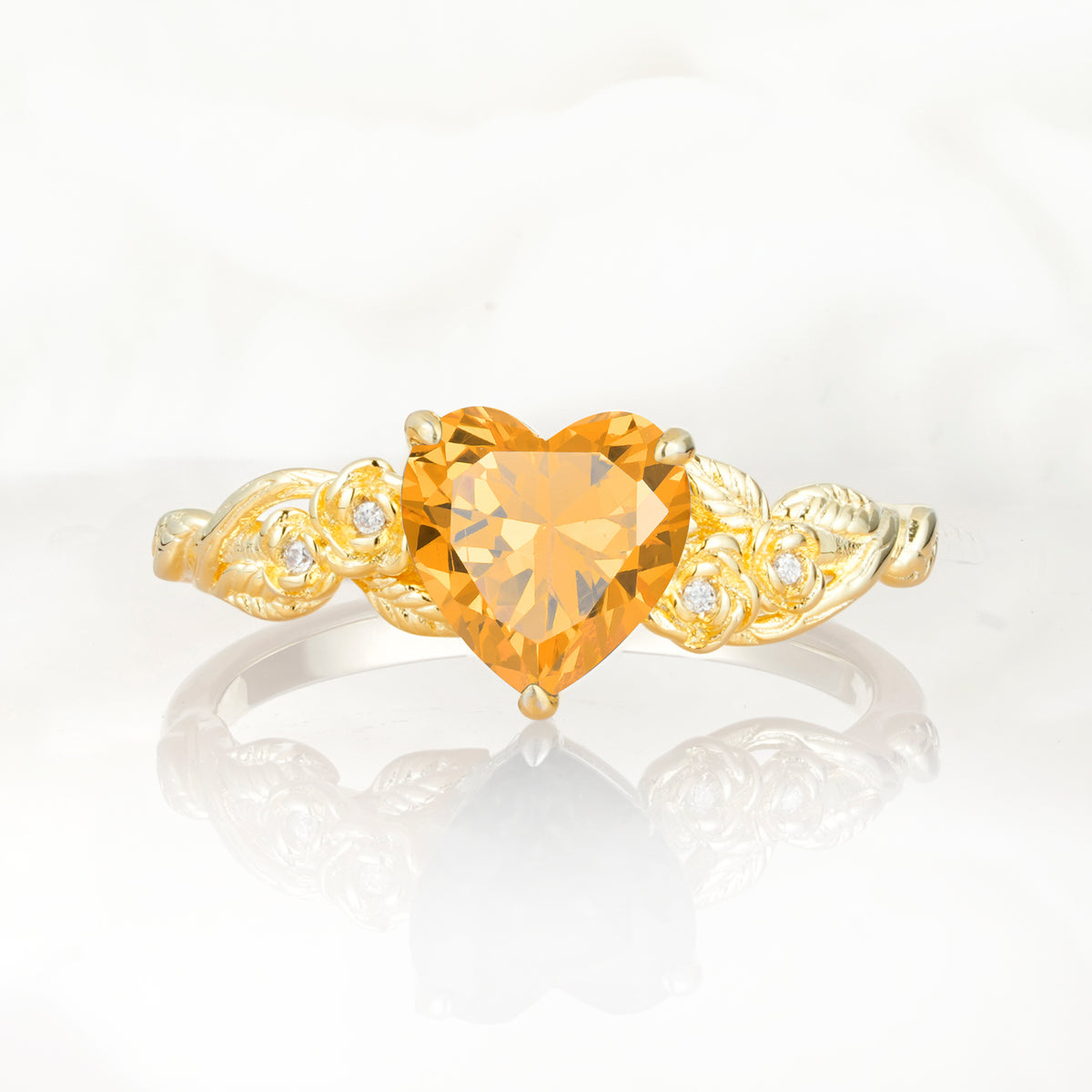 SR17617 Citrine Ring - Yellow-Gold