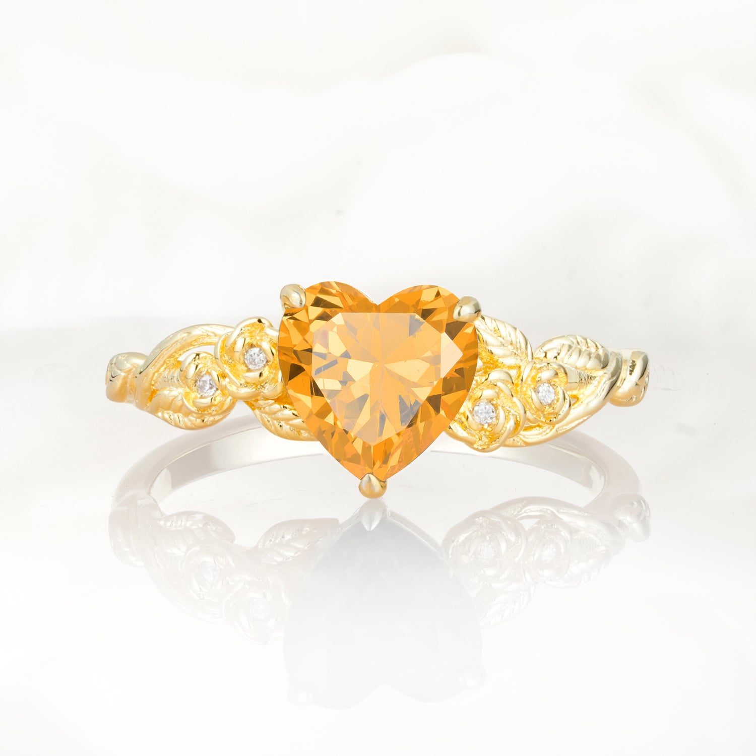 SR17617 Citrine Ring - Yellow-Gold