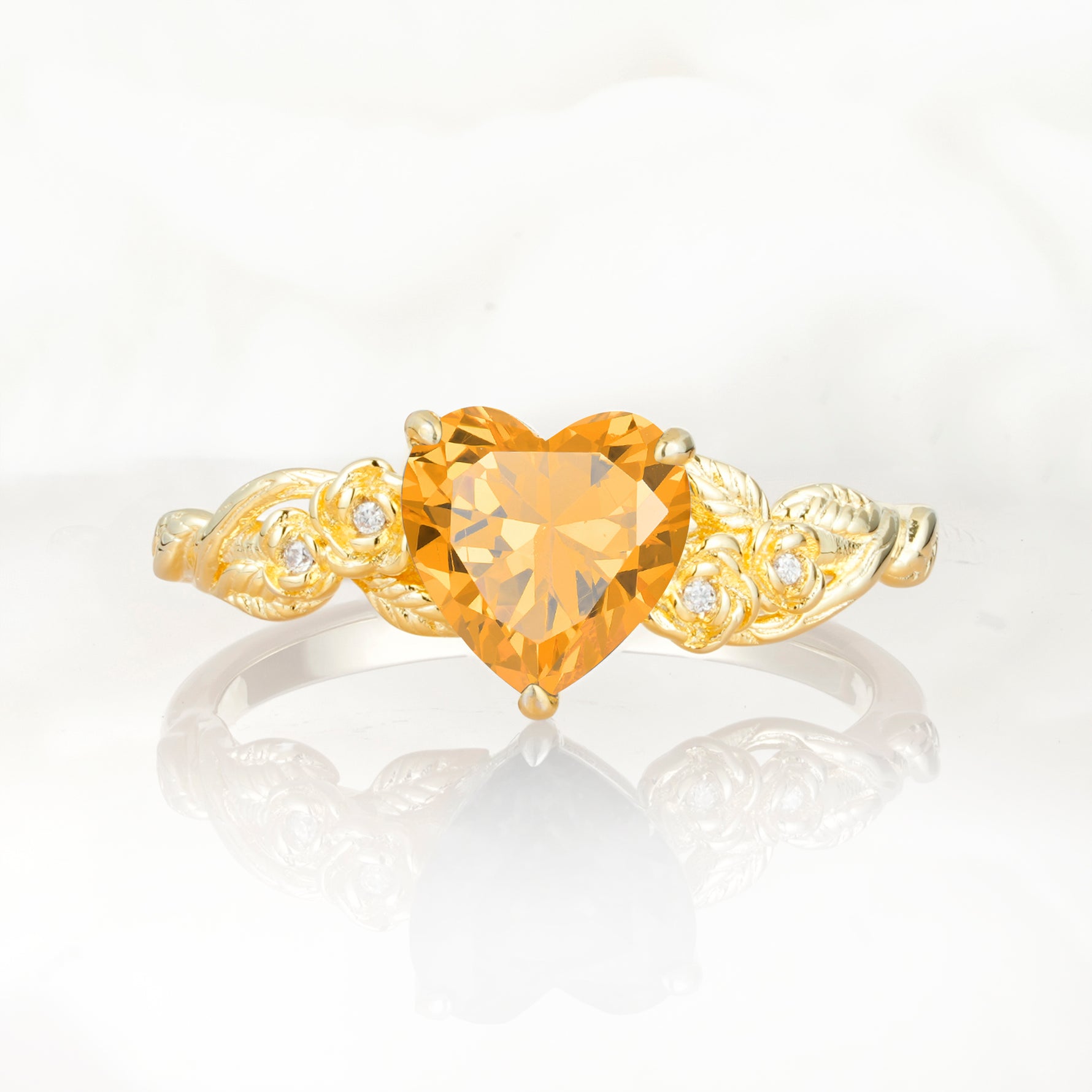 SR17617 Citrine Ring - Yellow-Gold