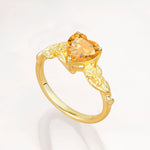 SR17617 Citrine Ring - White-Gold